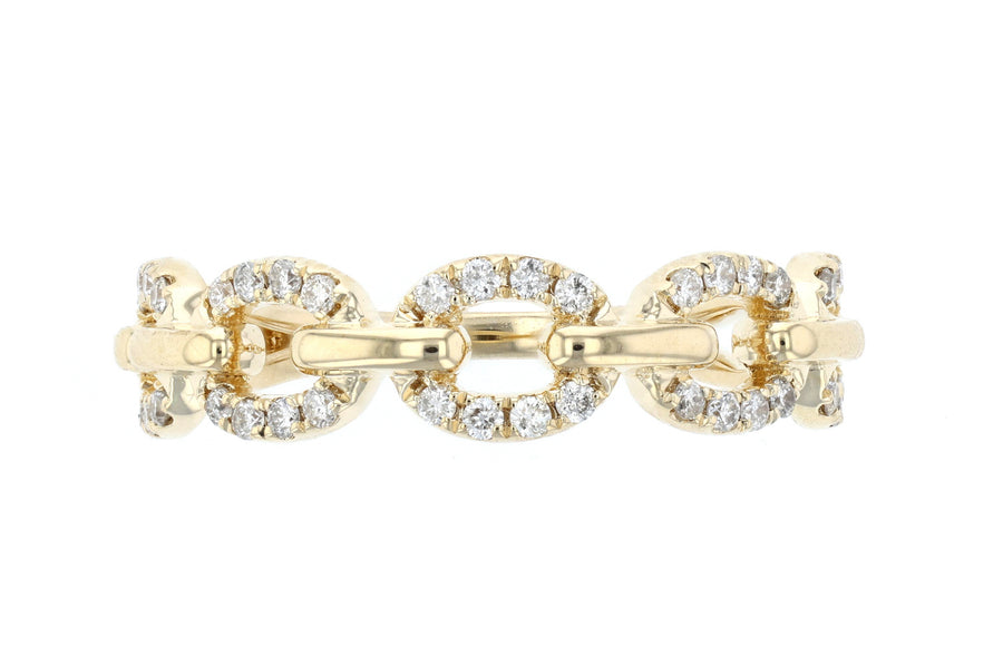 Chain-link Diamond Fashion Ring L3819