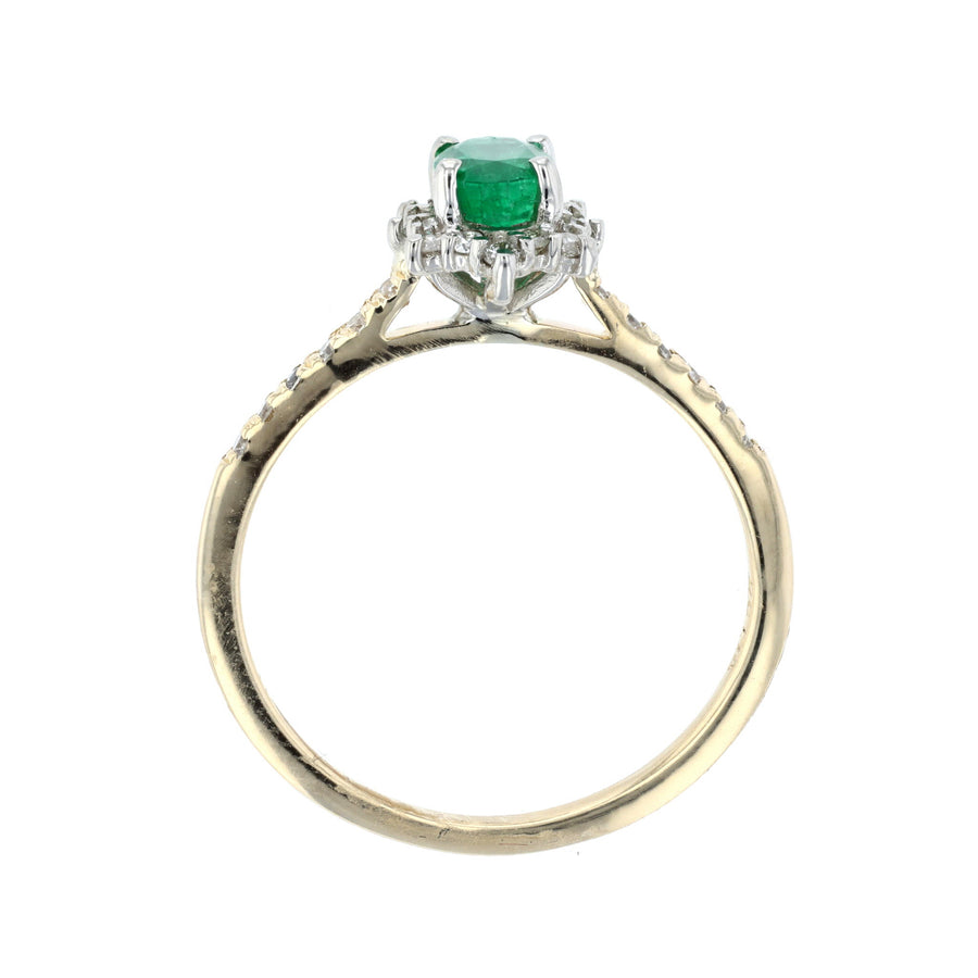 Concave Oval Halo Engagement Ring L3824