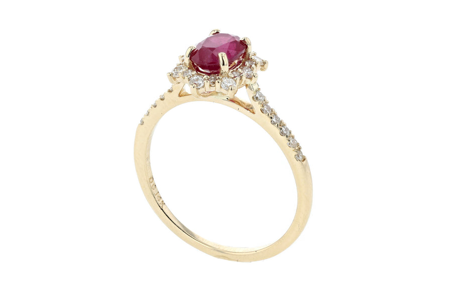 Concave Oval Halo Engagement Ring L3824