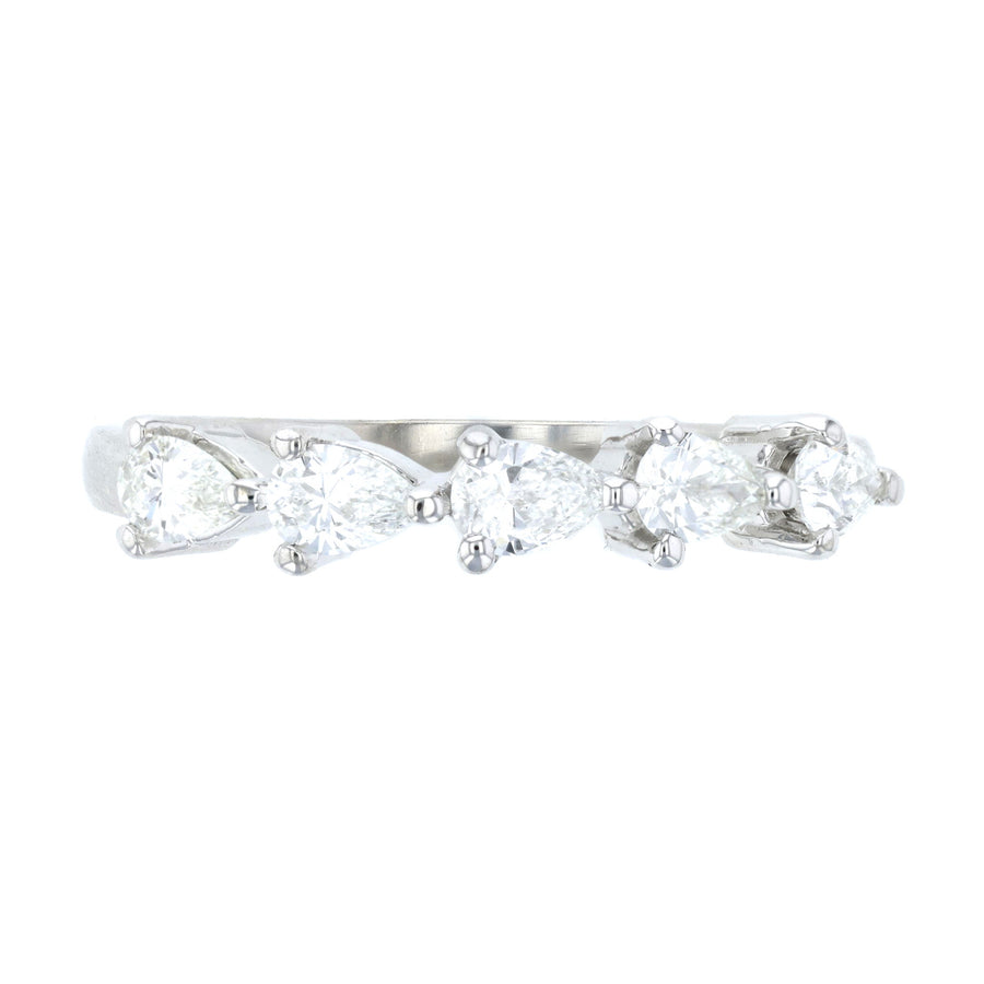 Pear Cut Five-stone Diamond Wedding Band L3839