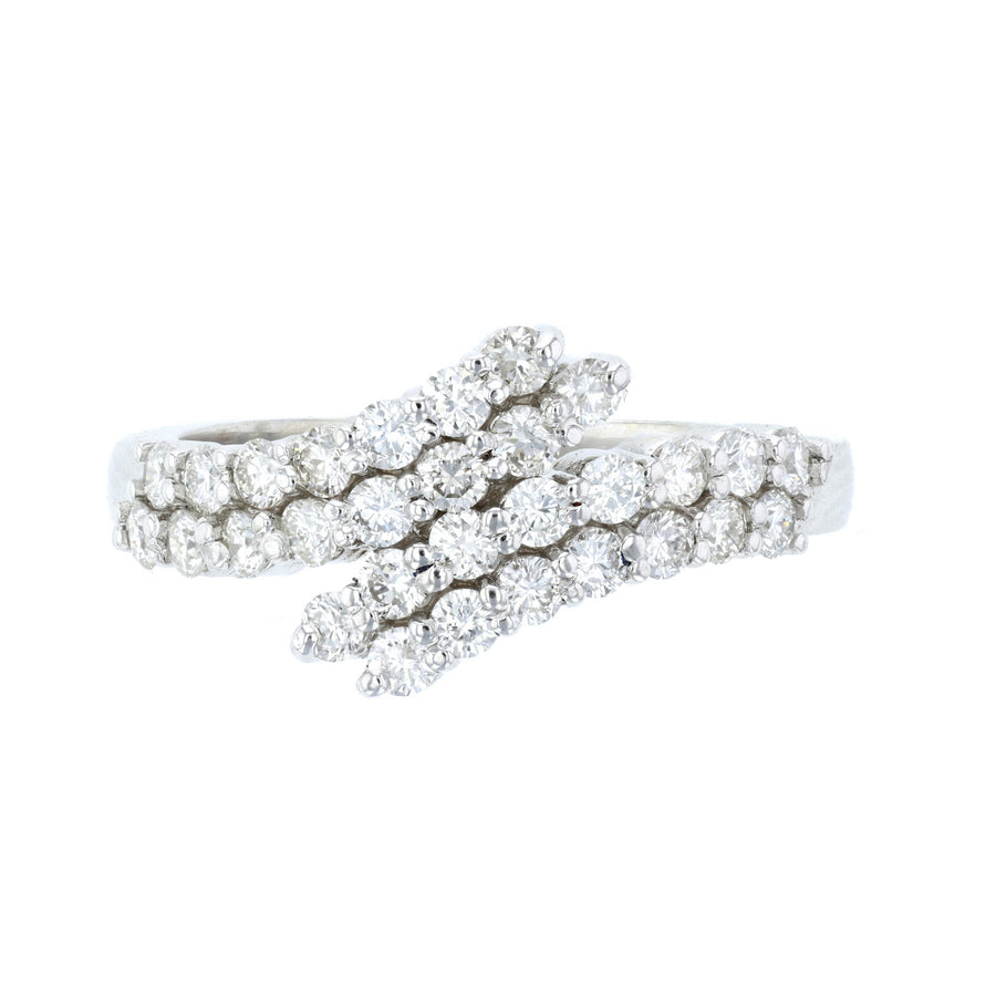 Diamond Double Twist Crossover Fashion Ring L3856