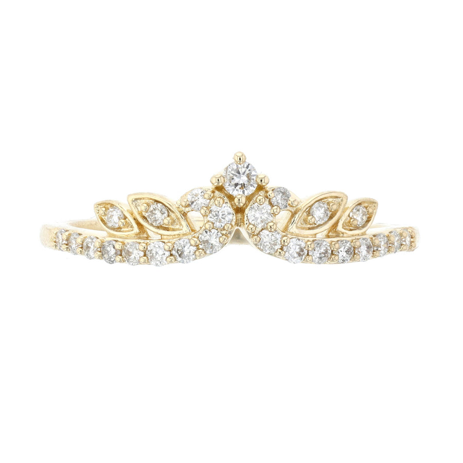 Chevron Crown Diamond Ring L3877