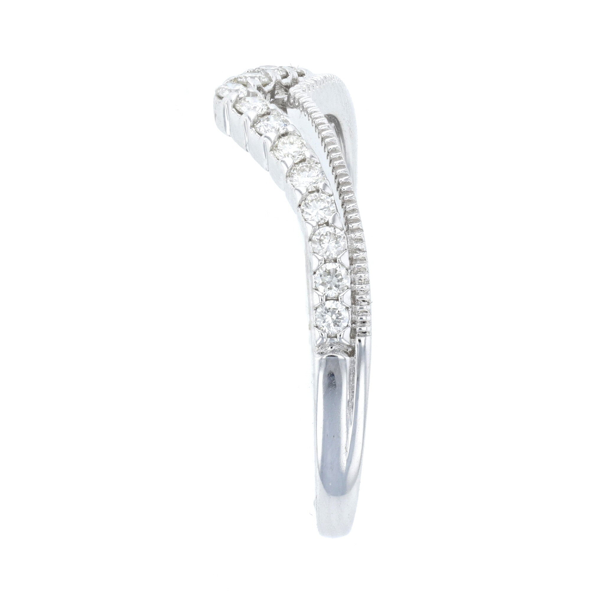 Chevron Milgrain Diamond Ring L3878