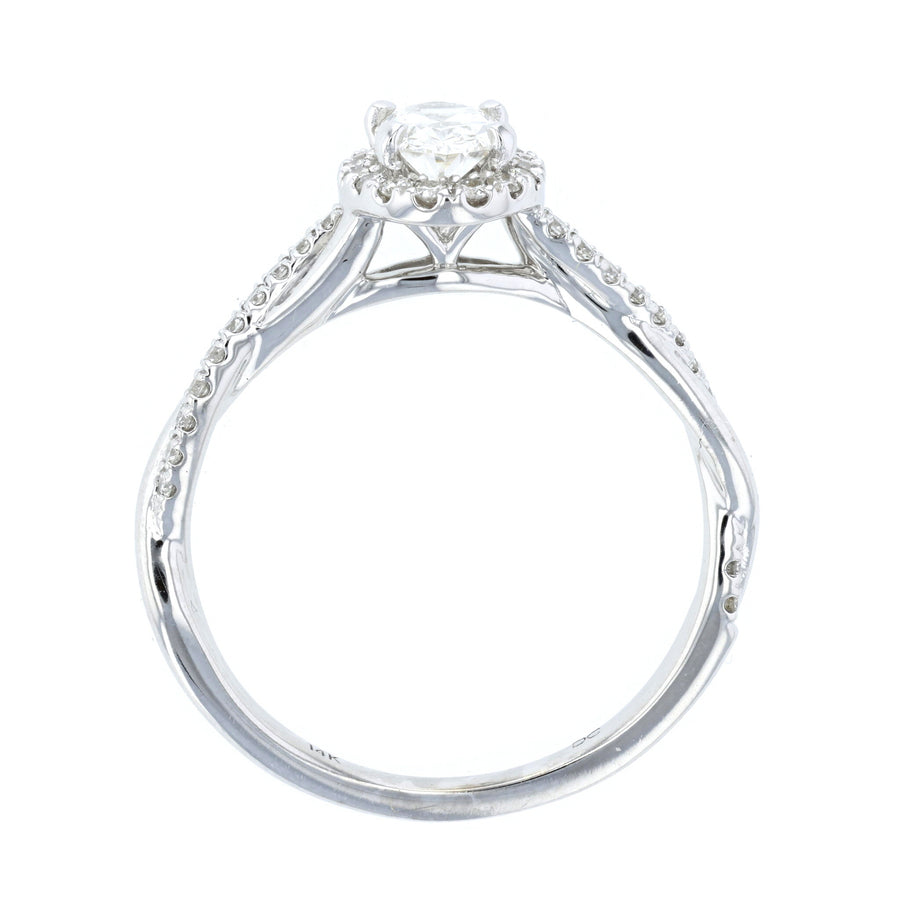 Infinity Oval Halo Diamond Engagement Ring L3880