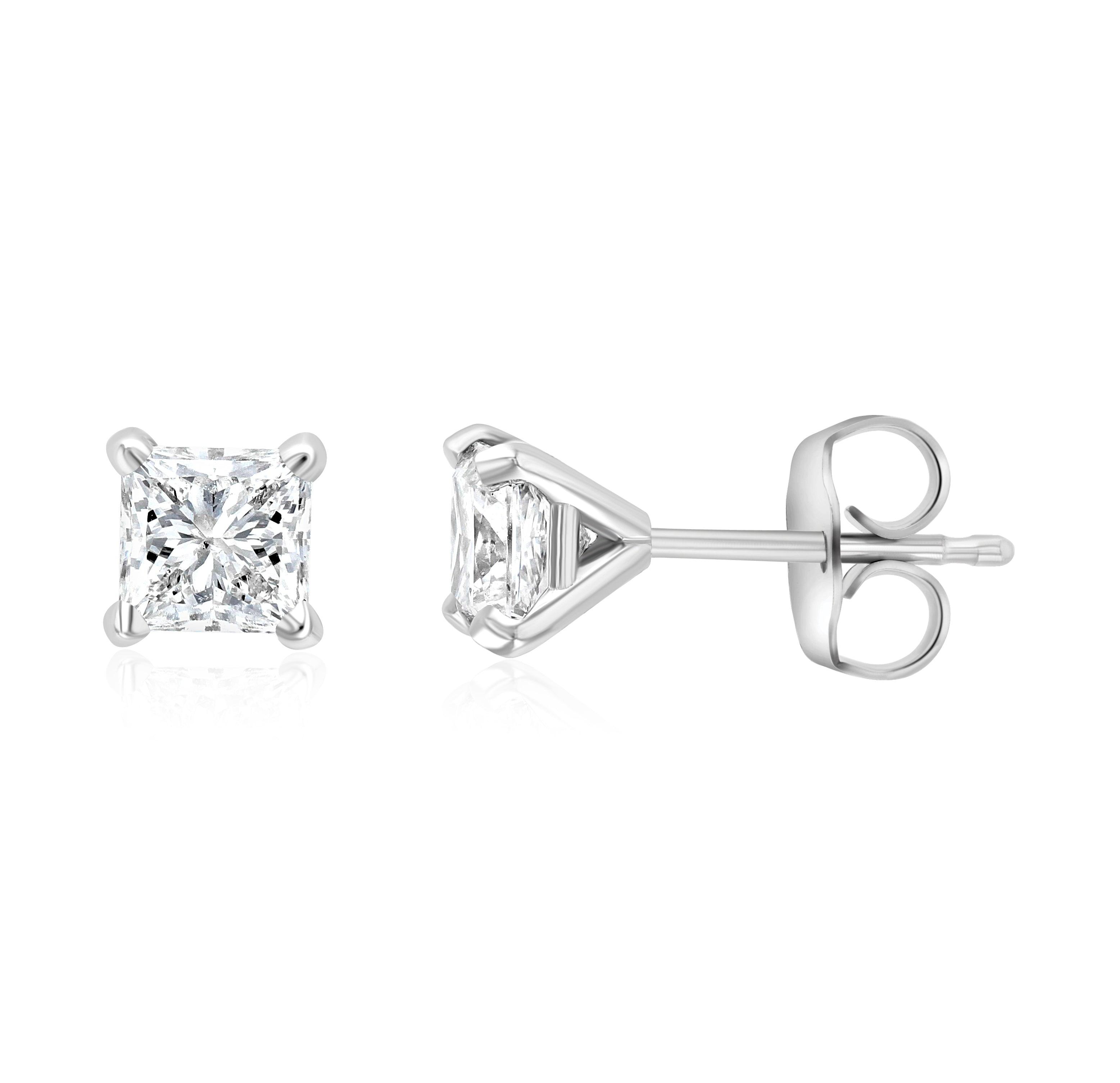 Princess Cut Diamond Stud Earrings - The Brothers Jewelry Co.