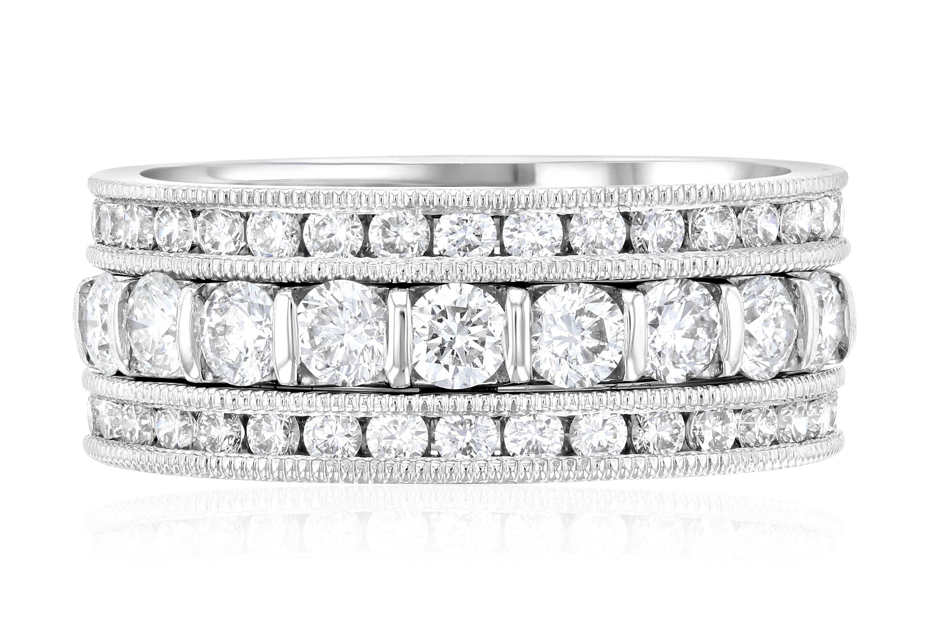 Diamond Three-Row Fashion Ring (1.35 ct. tw.) - The Brothers Jewelry Co.