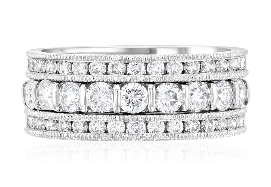 Diamond Three-Row Fashion Ring (1.35 ct. tw.) - The Brothers Jewelry Co.