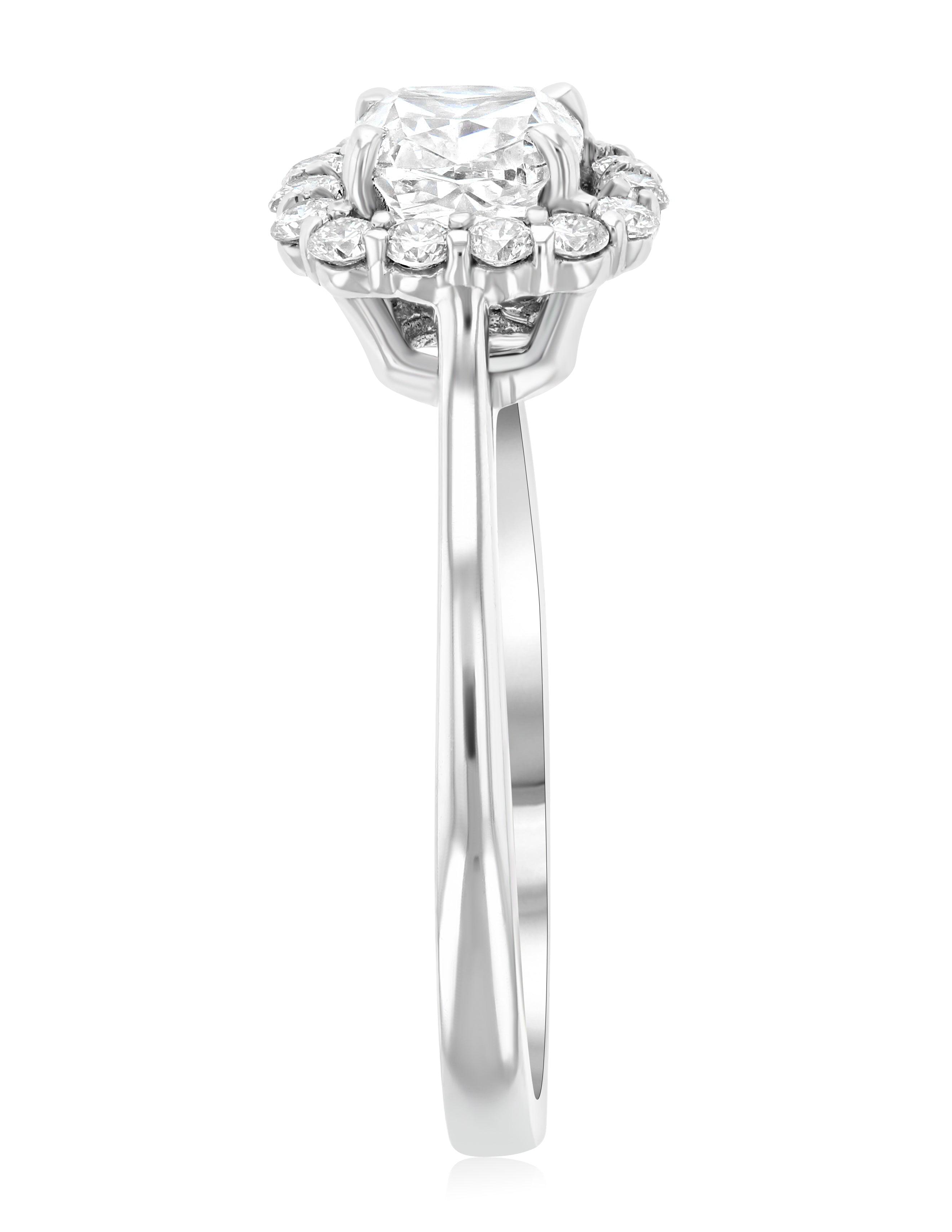 Halo Cushion Diamond Engagement Ring (1.28 ct. tw.) - The Brothers Jewelry Co.