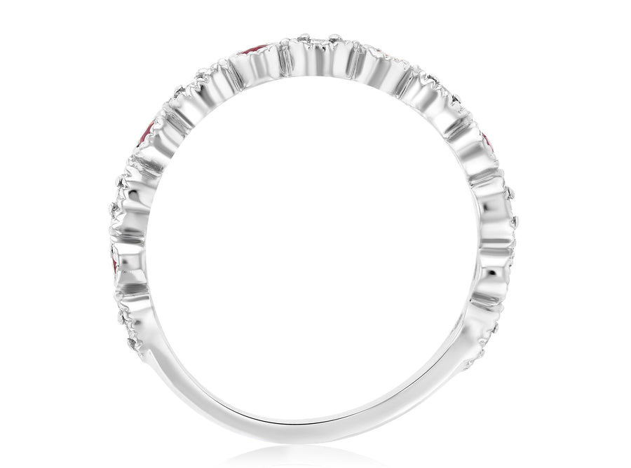 Diamond and Ruby Infinity Ring (.31 ct. tw.) - The Brothers Jewelry Co.