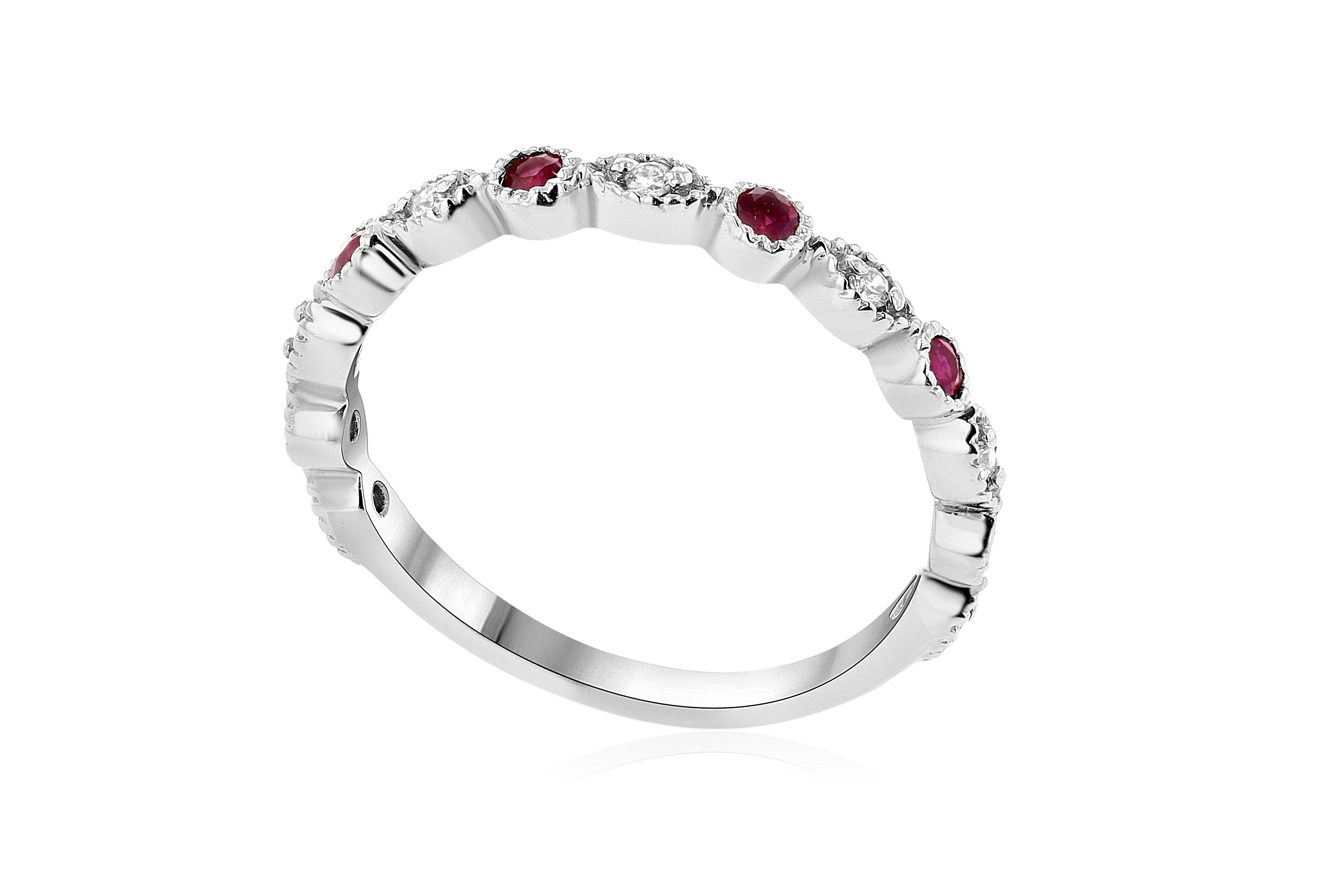 Diamond and Ruby Infinity Ring (.31 ct. tw.) - The Brothers Jewelry Co.