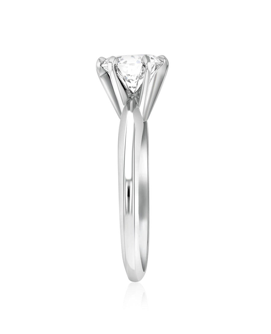 Six Prong Diamond Solitaire Engagement Ring - The Brothers Jewelry Co.