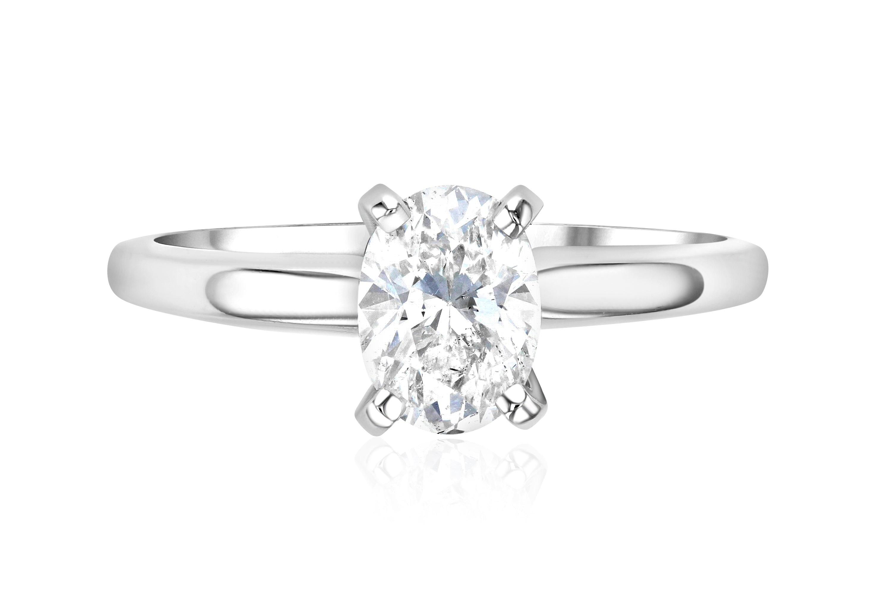 Oval Cut Diamond Solitaire Engagement Ring - The Brothers Jewelry Co.