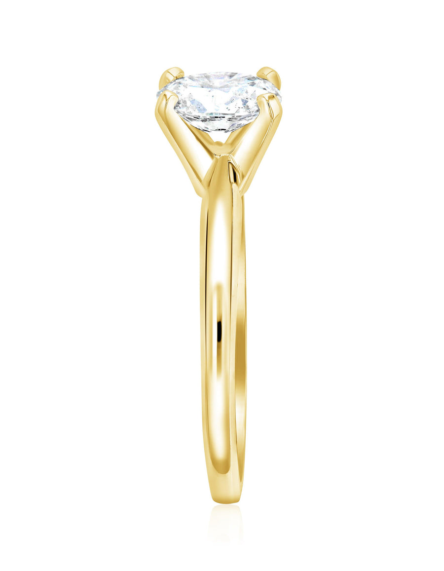 Oval Cut Diamond Solitaire Engagement Ring - The Brothers Jewelry Co.