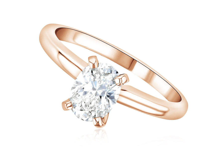 Oval Cut Diamond Solitaire Engagement Ring - The Brothers Jewelry Co.