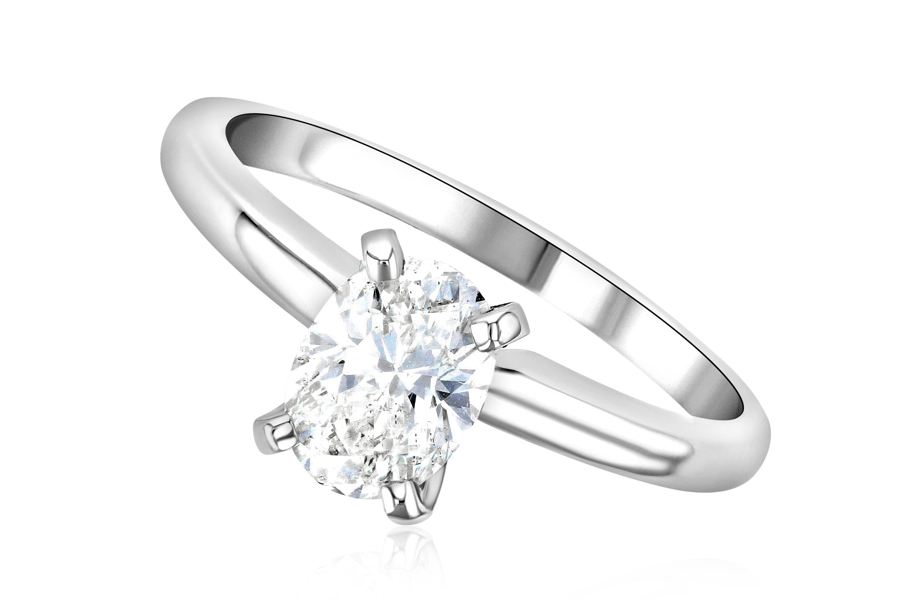 Oval Cut Diamond Solitaire Engagement Ring - The Brothers Jewelry Co.