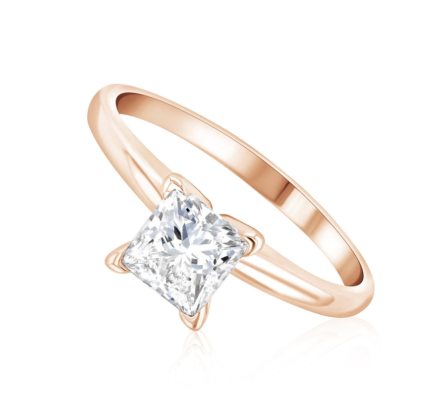 Princess Cut Diamond Solitaire Engagement Ring - The Brothers Jewelry Co.