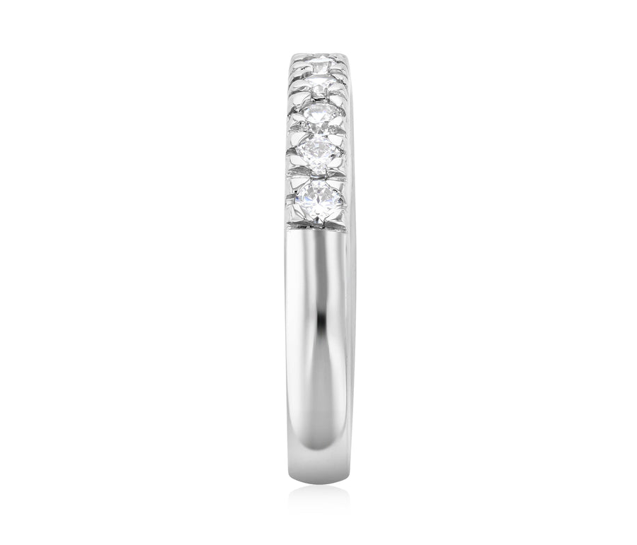 French Pavè Set Round Diamond Wedding Ring - The Brothers Jewelry Co.