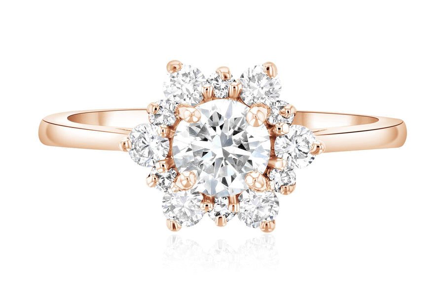 Diamond Star Halo Engagement Ring - The Brothers Jewelry Co.