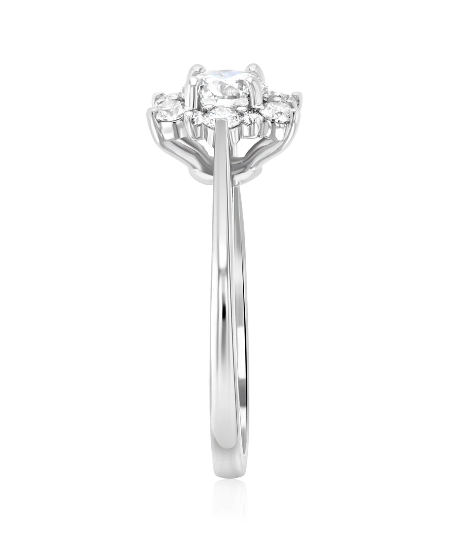 Diamond Star Halo Engagement Ring - The Brothers Jewelry Co.