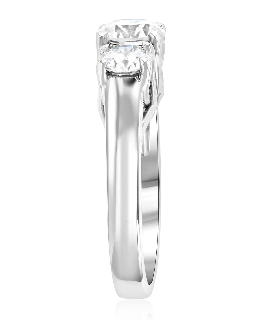 Diamond Three-Stone Shared Prong Engagement Ring (1.50 ct. tw.) - The Brothers Jewelry Co.