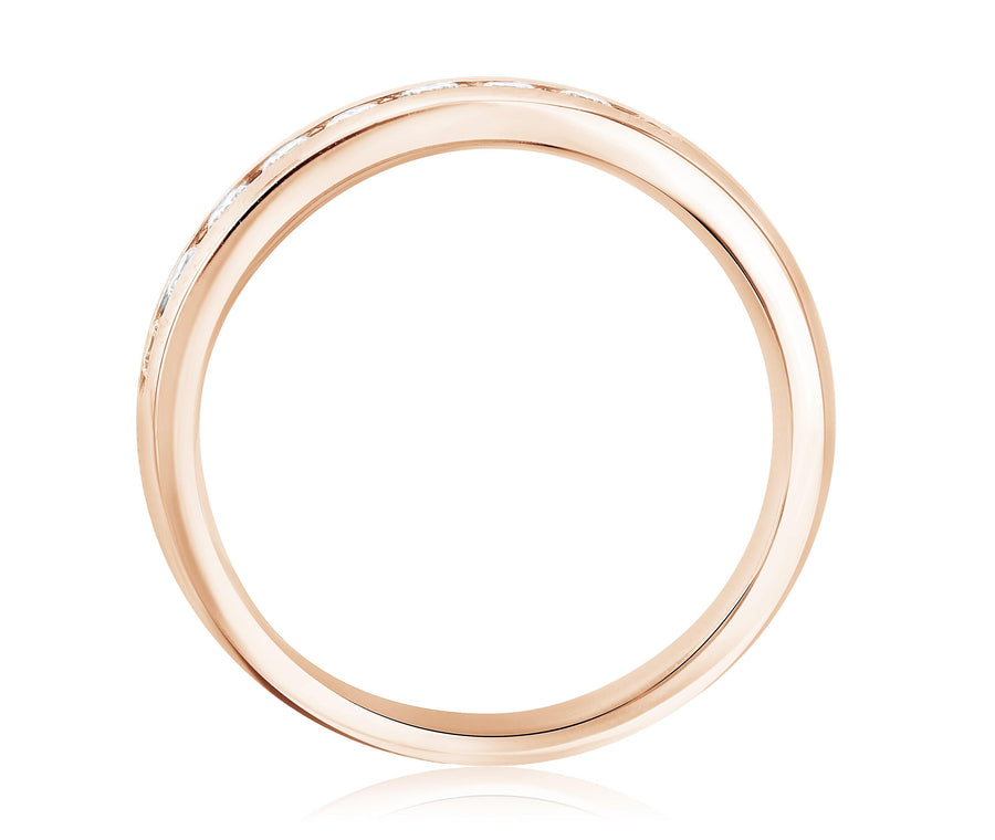 Channel Set Round Diamond Wedding Ring - The Brothers Jewelry Co.