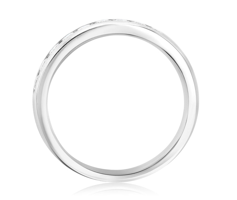 Channel Set Round Diamond Wedding Ring - The Brothers Jewelry Co.