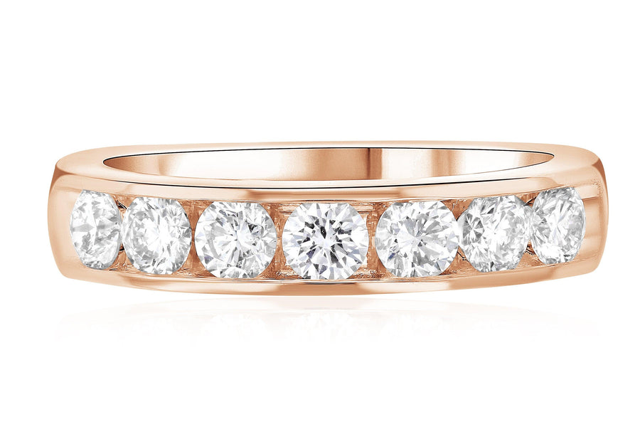 Channel Set Round Diamond Wedding Ring - The Brothers Jewelry Co.