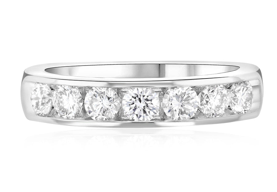 Channel Set Round Diamond Wedding Ring - The Brothers Jewelry Co.