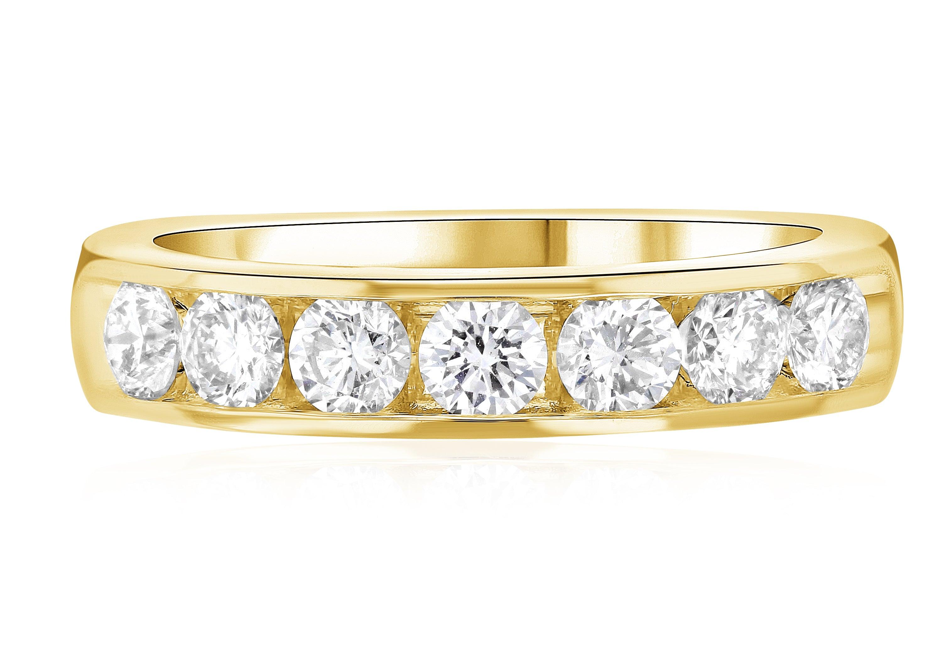 Channel Set Round Diamond Wedding Ring - The Brothers Jewelry Co.