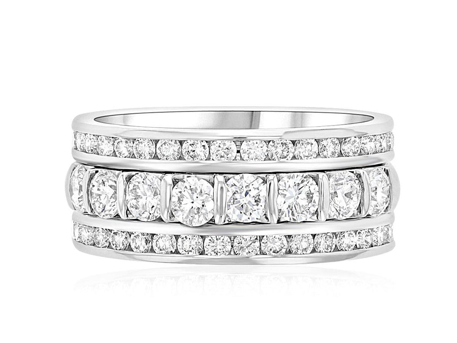 Diamond Anniversary Ring Stack (1.35 ct. tw.) - The Brothers Jewelry Co.