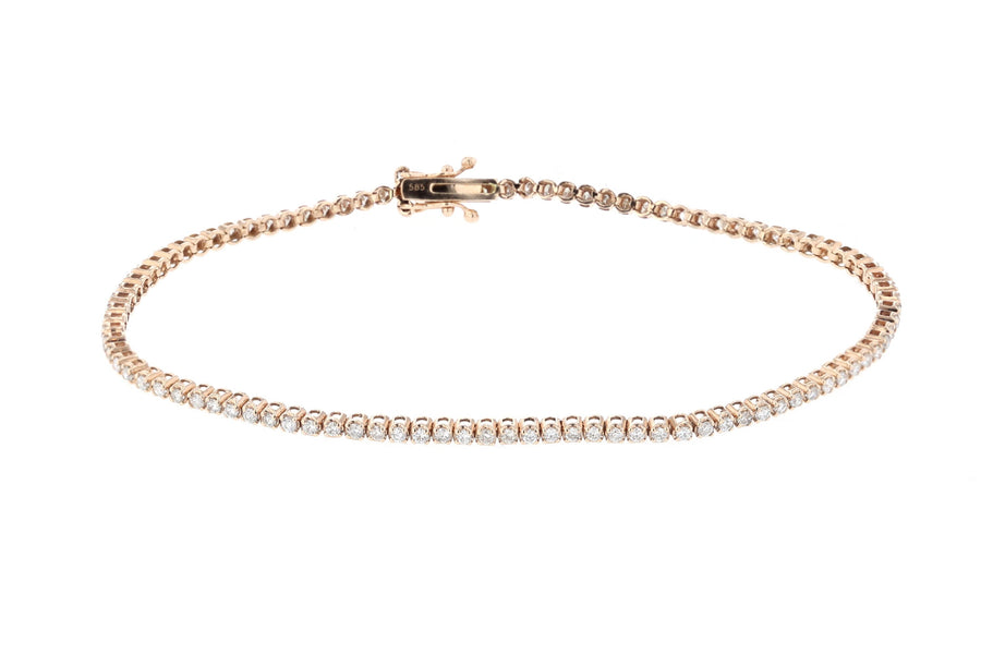 Petite Diamond Tennis Bracelet 14kt Rose Gold