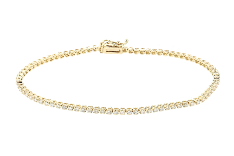 Petite Diamond Tennis Bracelet 14kt Yellow Gold