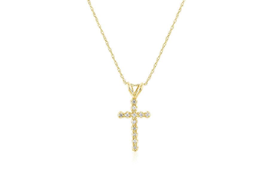 Diamond Floating Cross Pendant Necklace - The Brothers Jewelry Co.