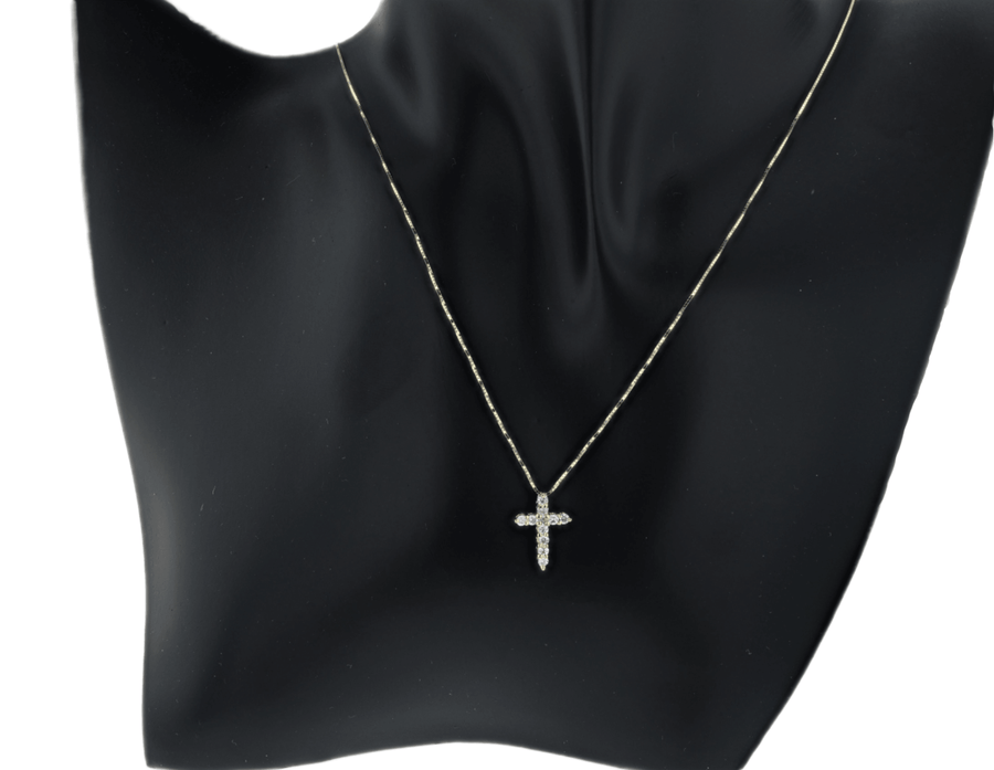 Diamond Cross Pendant Necklace - The Brothers Jewelry Co.