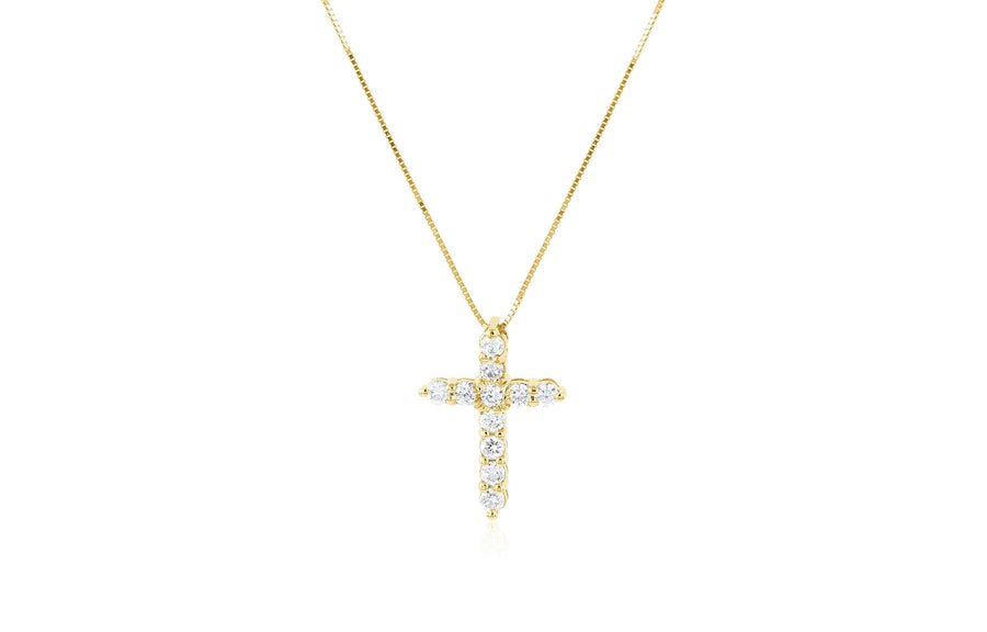 Diamond Cross Pendant Necklace - The Brothers Jewelry Co.