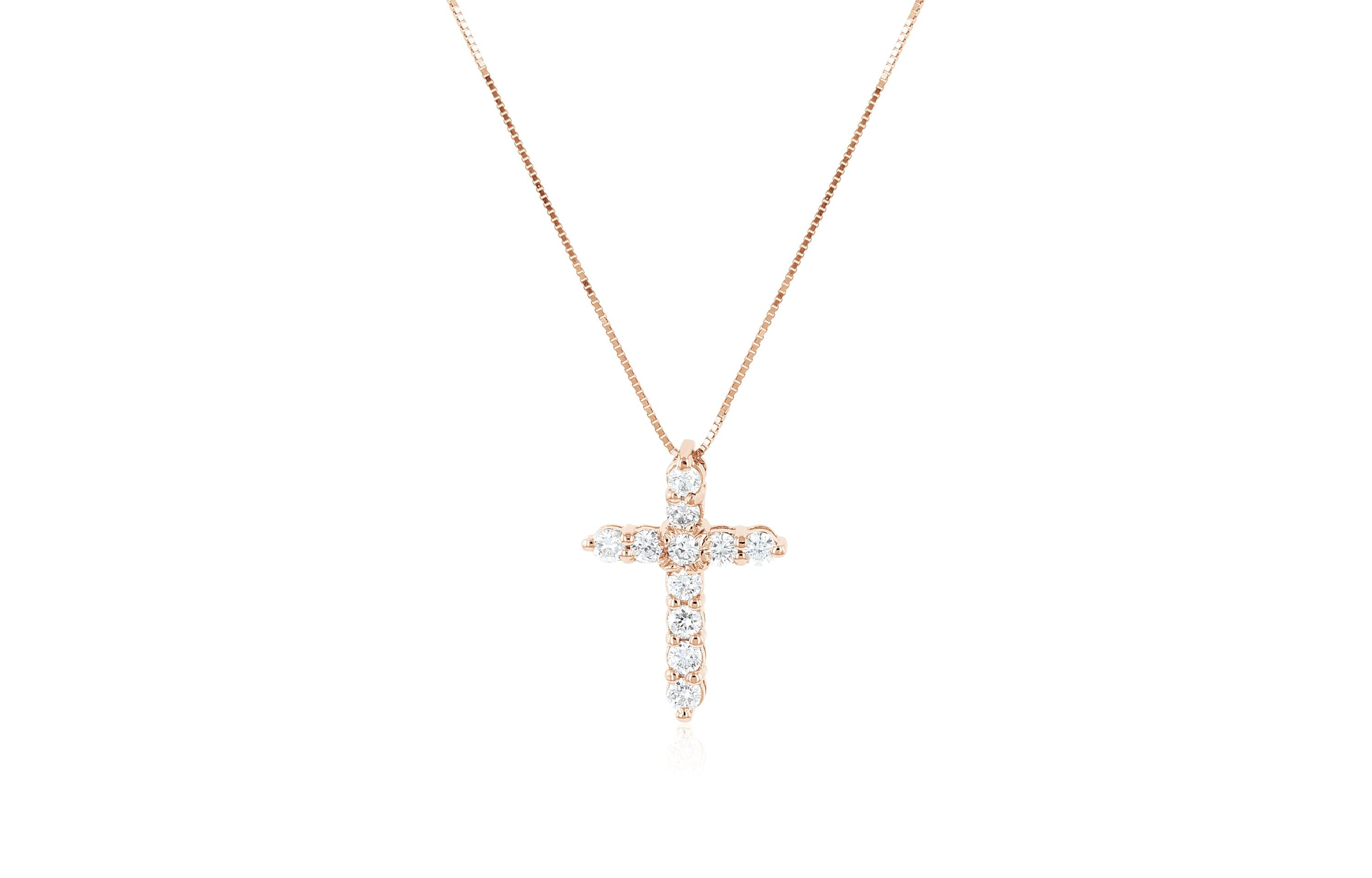 Diamond Cross Pendant Necklace - The Brothers Jewelry Co.