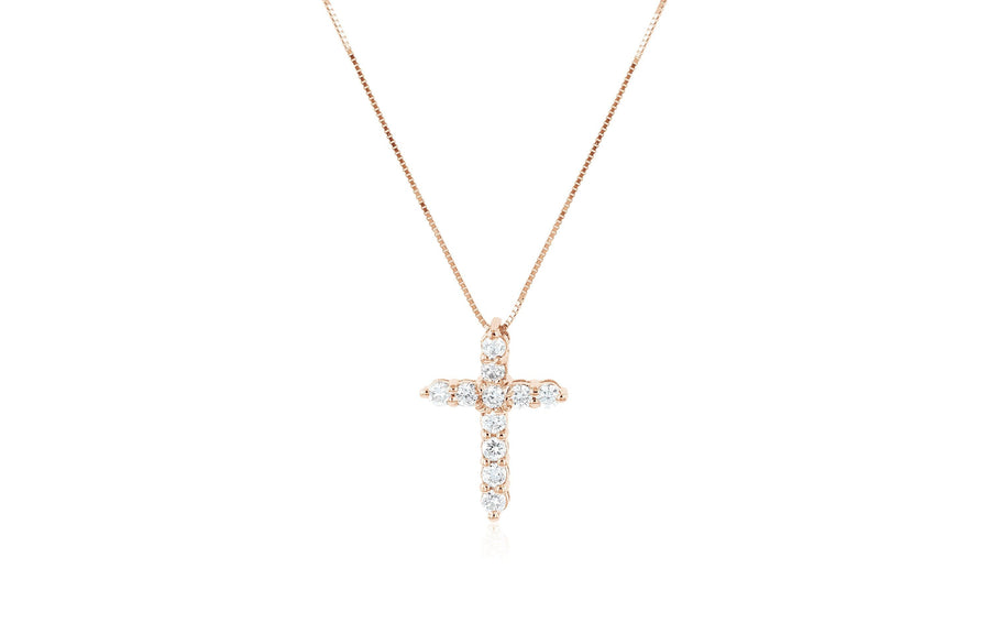 Diamond Cross Pendant Necklace - The Brothers Jewelry Co.
