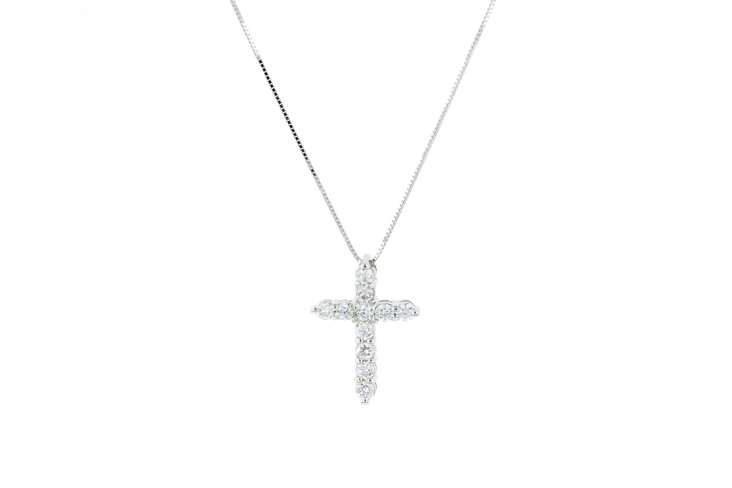 Diamond Cross Pendant Necklace - The Brothers Jewelry Co.