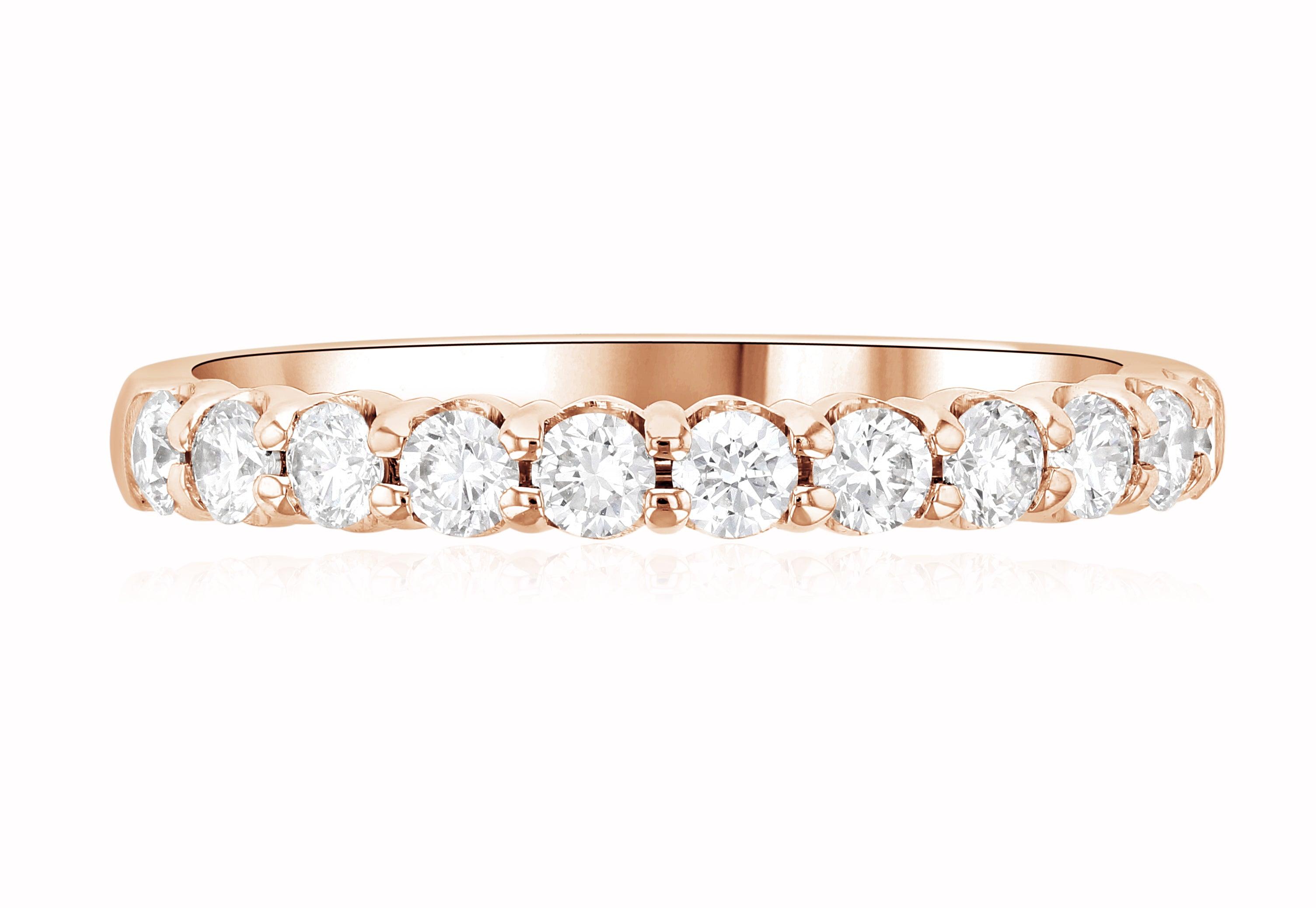 Classic Shared Prong Diamond Wedding Ring (.55 ct. tw.) - The Brothers Jewelry Co.