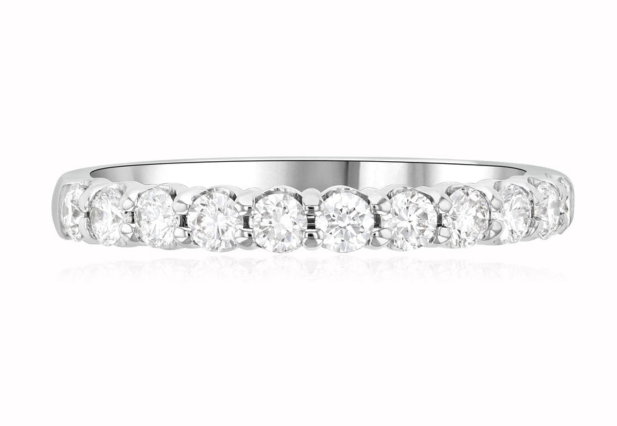 Classic Shared Prong Diamond Wedding Ring (.55 ct. tw.) - The Brothers Jewelry Co.