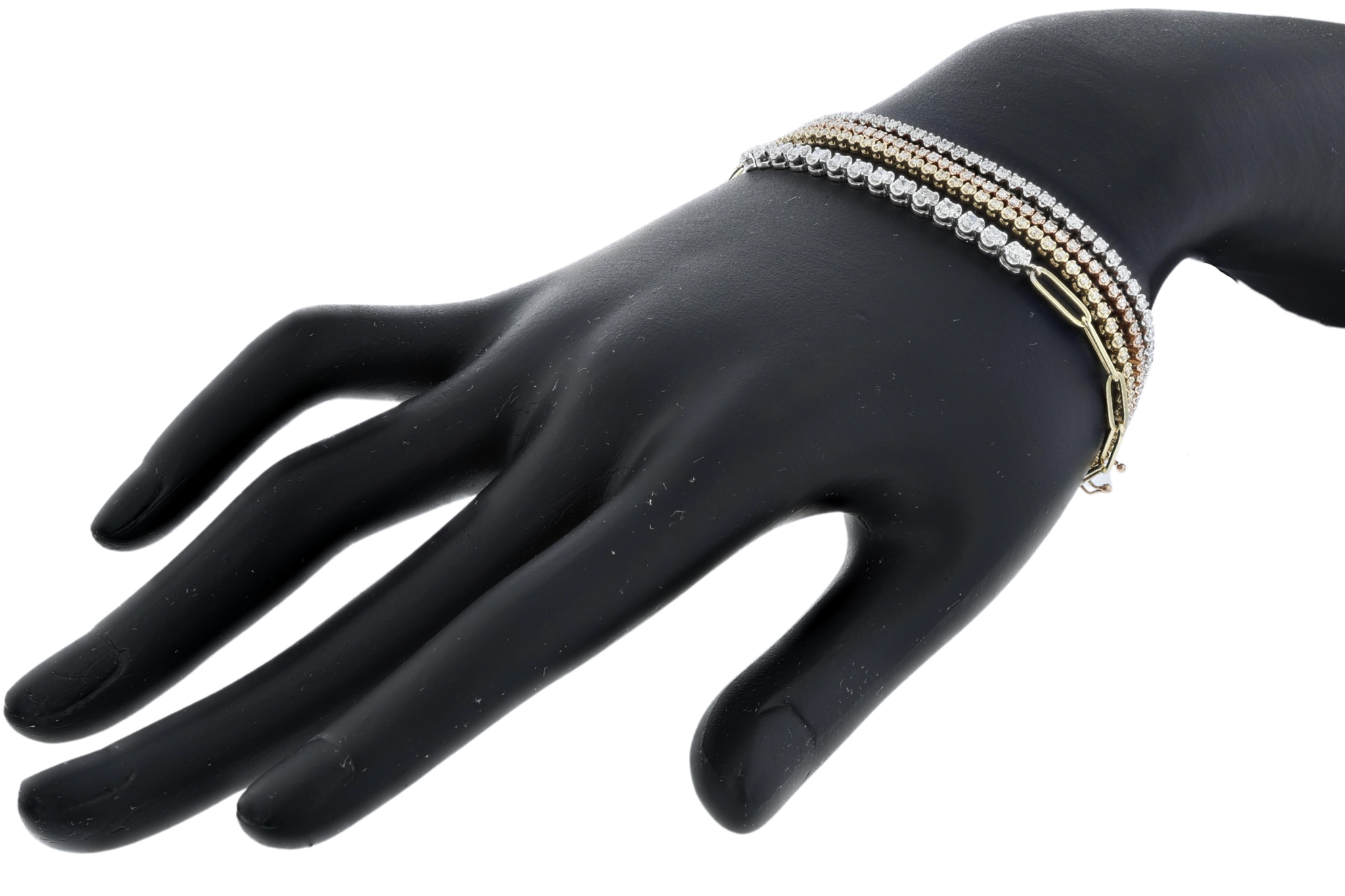 Diamond Tennis Bracelet in Two-Tone 14kt Gold Chain-link