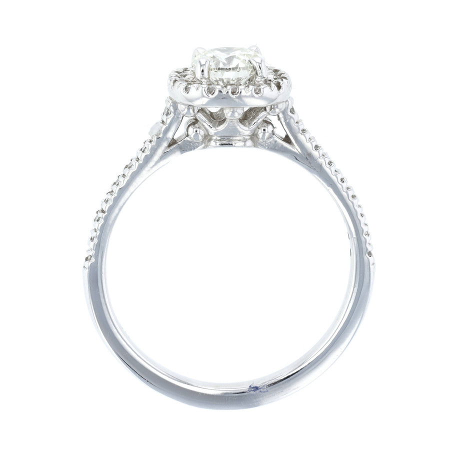 Round Diamond Cushion Halo Engagement Ring L2463
