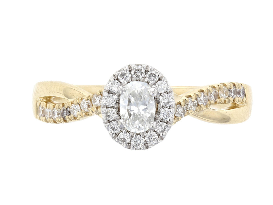 Oval Halo Engagement Ring L3573
