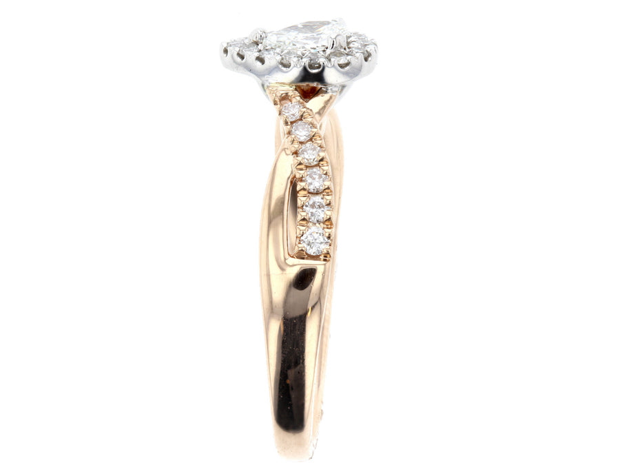 Pear Halo Engagement Ring L3574
