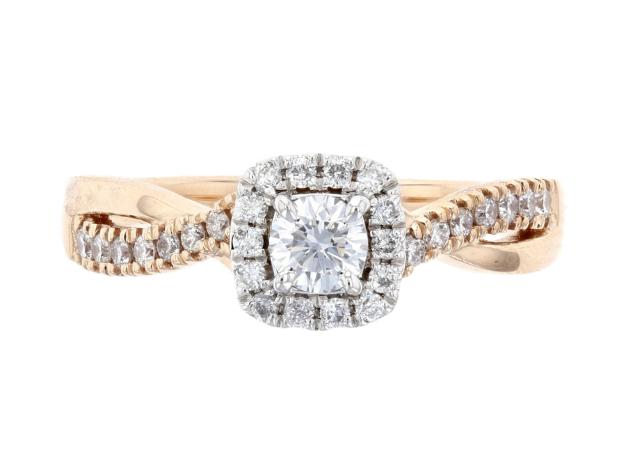 Round Halo Engagement Ring L3575