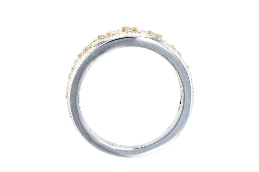 Milgrain Two-tone Infinity Diamond Fashion Ring L3845