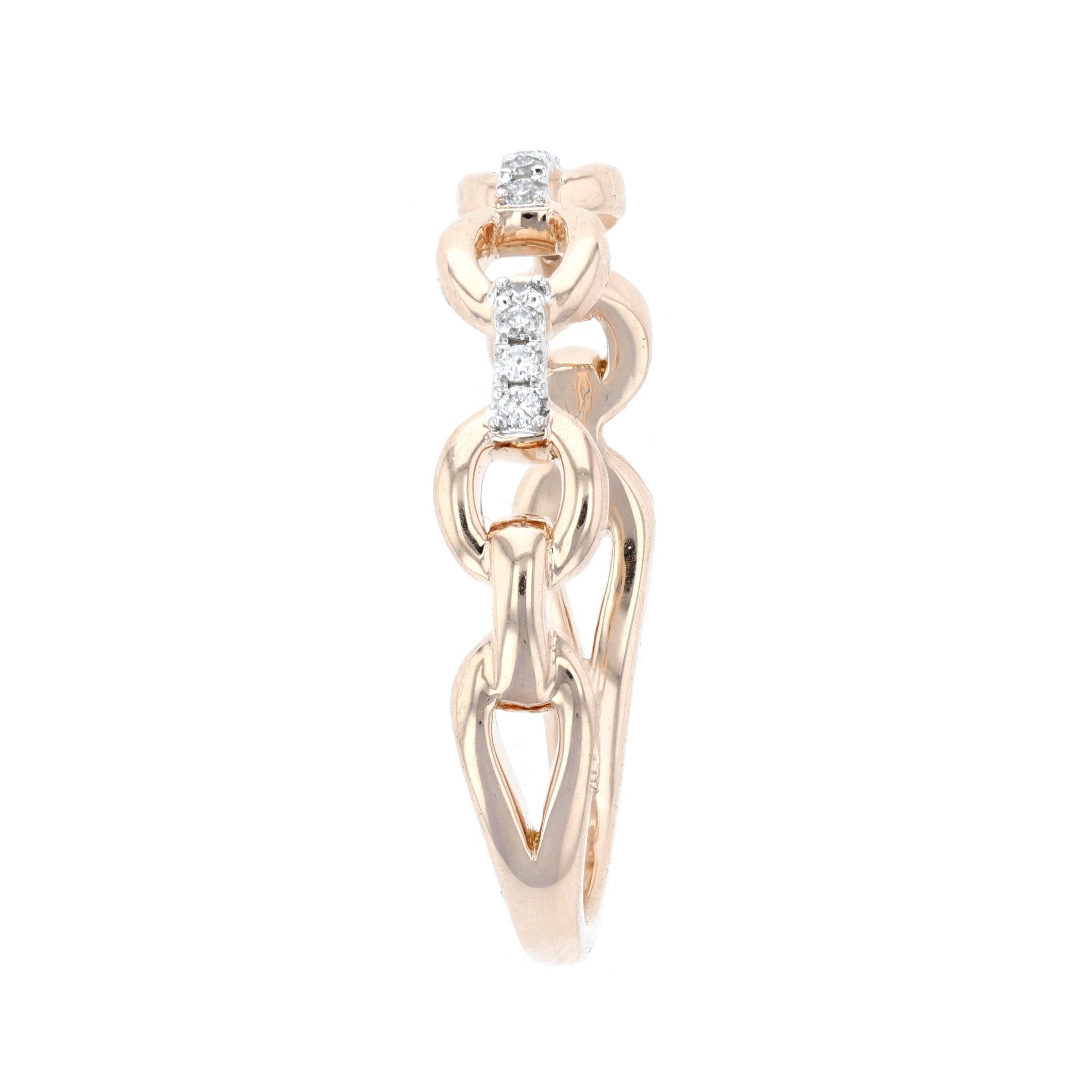 Diamond Chain-link Fashion Ring L3875