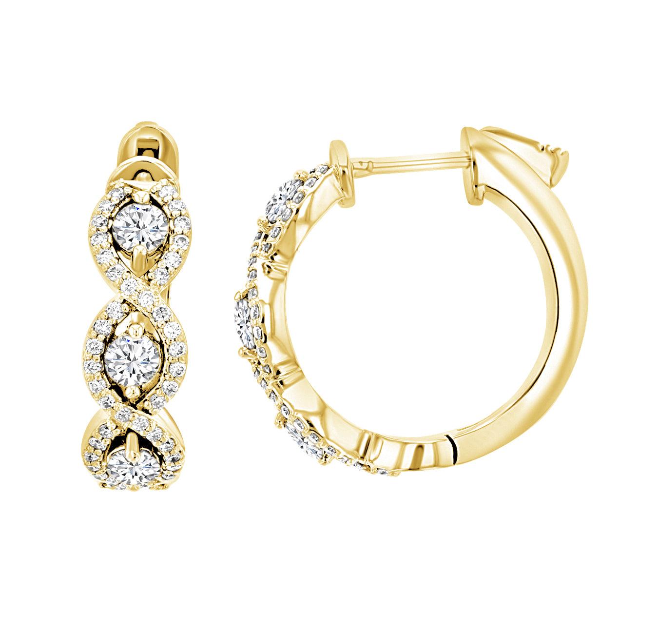 Diamond Infinity Hoop Earrings (1.07 ct. tw.) - The Brothers Jewelry Co.