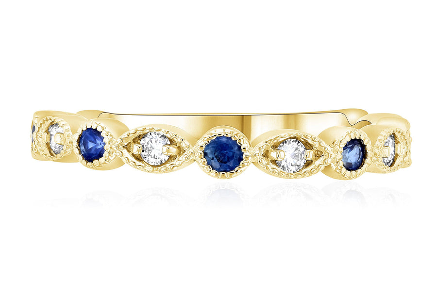 Diamond and Sapphire Infinity Fashion Ring (.50 ct. tw.) - The Brothers Jewelry Co.