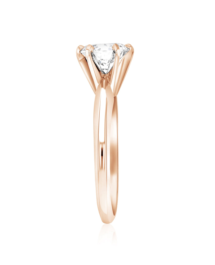 Six Prong Diamond Solitaire Engagement Ring - The Brothers Jewelry Co.